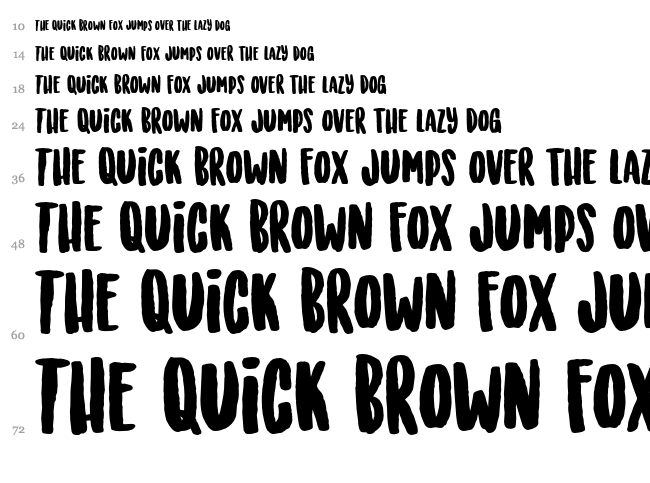 Sunrise International font waterfall